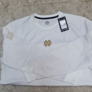 Under Armour White Sweatshirt with Gold Emblem